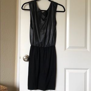 Alice & Olivia mini dress with leather top.